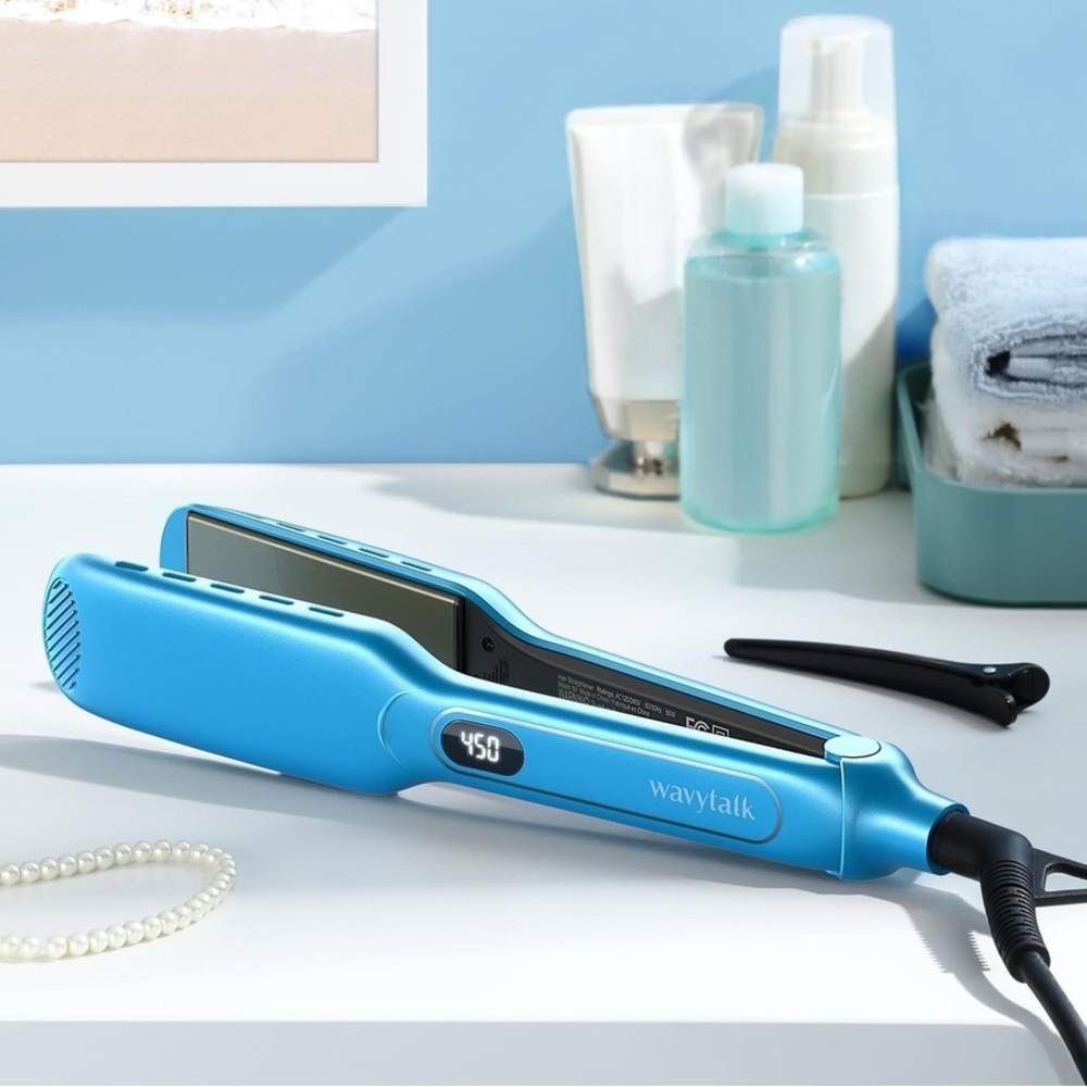 Wavytalk 1.7 Ultra Wide Titanium Plate 450 degree Hair Straightener